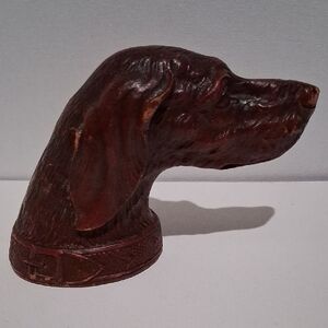 Vintage Syroco Wood Dog Head Bottle Opener. 